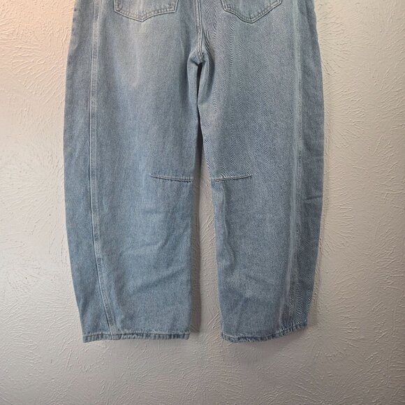 PTCL Barrell Jeans High Waisted Women 29 Light Blue Relaxed Baggy Wide Leg Denim - Picture 4 of 12